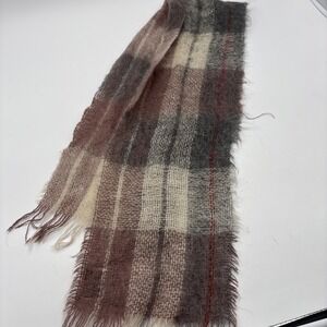 Avoca Hand weavers Scarf 70% Mohair 30% Wool Ireland Brown Dry Clean Only Preown